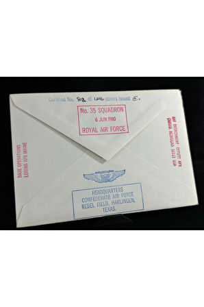 İngiltere Kraliyet Hava Kuvvetleri İlk Gün Zarfı FDC 1981 Royal Air Force LA5 Operation Lancaster R