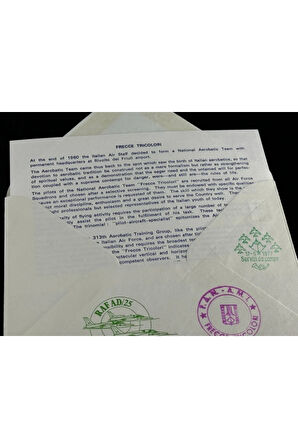 İtalyan Hava Kuvvetleri 1976 Italy - Frecce Tricolori - Limited Islak İmzalı