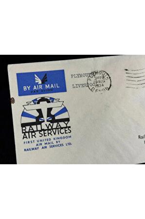 İngiltere Uçak Postası 1934 yılından Railway Air Services