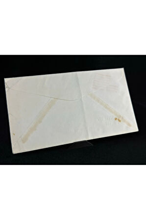 4th July 1960 FDC İlk Gün Zarfı 50 yıldız Amerikan Bayraklı dörtlü Block Pullu Air Mail Uçak Postas