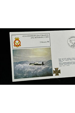 1981 İngiltere FDC İlk Gün Zarfı Hava Eğitim Kolordusu'nun Kuruluşunun 40. Yıldönümü 5 Şubat 1941