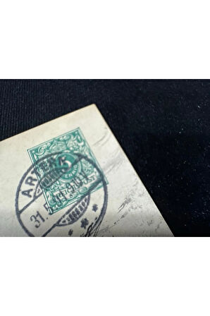 Deutsche Reichspost Antiye 1891 yılı Alman Reich döneminden 5 Pfennig kendinden Pullu Posta kartı p