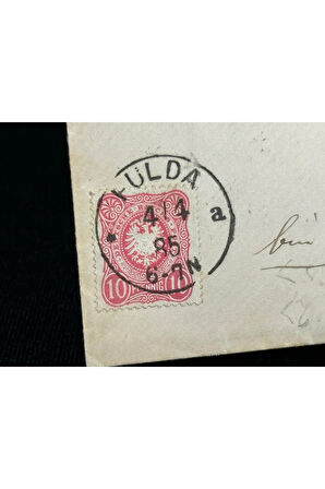 1885 Alman İmparatorluğu Dönemi Deutsches Reich 10 Pfennig Kuruş Pullu Zarf