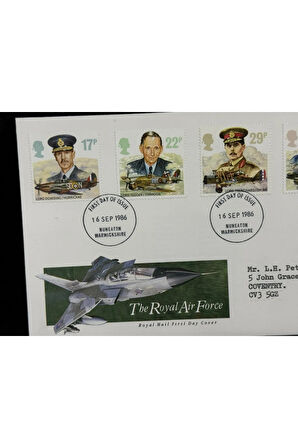 1986 İngiltere Kraliyet Hava Kuvvetleri İlk Gün Zarfı The Royal Air Force FDC