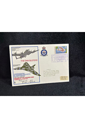 KANADA Hava Kuvvetleri Savaş Uçak temalı İlk Gün Zarfı 1972 Dambusters 617 Squadron Islak İmzalı