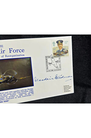 RAF İngiltere Kraliyet Hava Kuvvetleri Uçak temalı İlk Gün Zarfı 1986 Royal Air Force Spitfire Cove