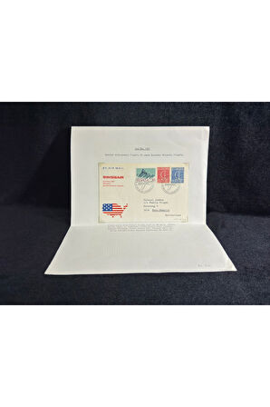 Uçak Temalı İsviçre Özel Gün Damgalı İlk Gün Zarfı FDC 20 Years SWİSSAİR Atlantic Flights