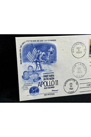 11969 AMERİKA NASA İNSANIN AYA İLK AYAK BASMA UZAY TEMALI NADİR ÖZEL GÜN DAMGALI YÜKSEK VALÖRLÜ FDC