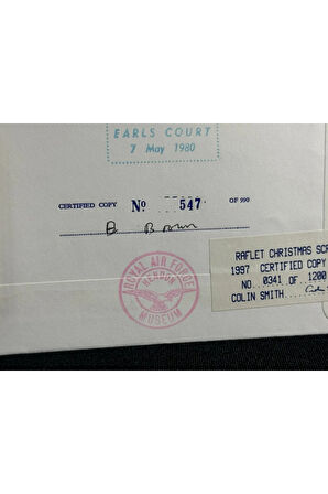 1980 Kraliyet Hava Kuvvetleri THE FALCON 16x Islak İmzalı Royal Air Force FDC Limited