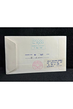 1980 Kraliyet Hava Kuvvetleri THE FALCON 16x Islak İmzalı Royal Air Force FDC Limited