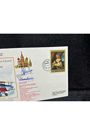 1989 İngiltere Kraliyet Hava Kuvvetleri Prens Edward Moskova ziyareti İMZALI LİMİTED ROYAL AİR FORC