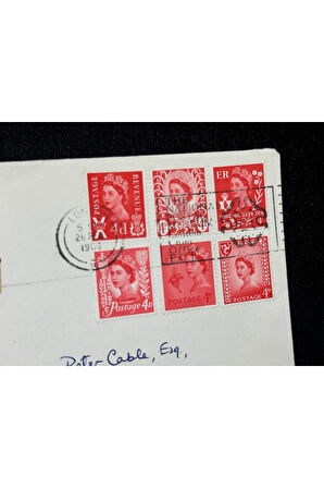 İngiltere Özel Gün Damgalı İlk Gün Zarfı Kraliçe Pullu Definitive İSSUE First Day Cover FDC