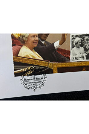 Her Majesty the Queen Diamond Jubilee 1952-2012 Queen Elisabeth II. ve Nelson Mandel İlk Gün Zarfı