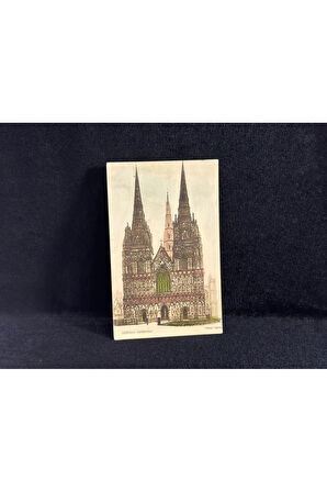 İngiltere Lichfield Cathedral (kilisesi) Vintage Kartpostal Philco Series 1043