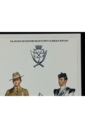 1995 İngiltere Kartpostal Britanya Ordusu Postcard The Duke Of Edinburgh's Own Gurkha Rifles Milita