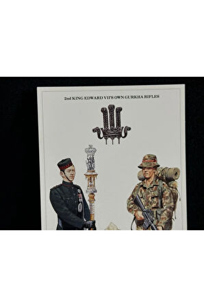1995 İngiltere Kartpostal Britanya Ordusu 2nd King Edward VII's Own Gurkha Rifles - Regimental Colo