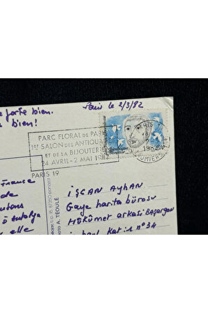 1982 yılından Fransa Kartpostal Paris Le Dome du Pantheon Özel Gün Damgalı Pullu