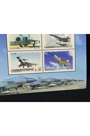 #23019 GUYANA 2010 AVIATION CHINESE CENTENARY MS YV 6022-5 MNH Savaş Uçak Temalı