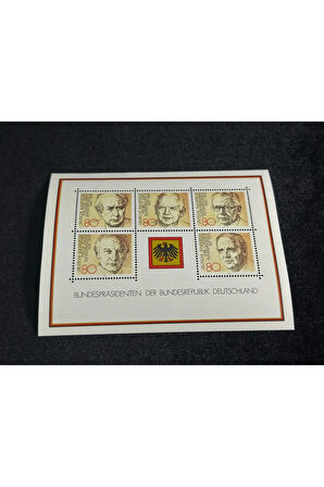 Germany 1982 MNH Mi Block 18 Sc 1384 Presidents of Germany ** Almanya 1982 Başkanlar zamklı