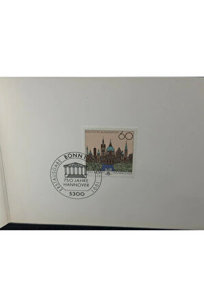 Almanya BRD: MiNr. 1491, 08.01.1991 "750 Jahre Hannover", Sonderkarte der OPD Hannover-Braunschweig