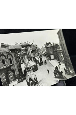 İngiltere Post Card Luton, George Street 1900 yılları
