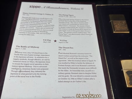 Orijinal Zippo Çakmak Seti -WORLD WAR II - A REMEMBRANCE VOL 2 Limited Edition
