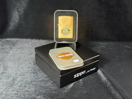 1998 Orijinal Vintage Zippo Harley Davidson Rules Motorcyles EST. 1903