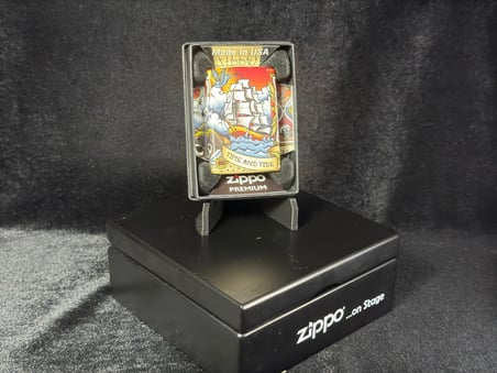 Zippo Çakmak 49532-089045 49352 Nautical Tattoo Design