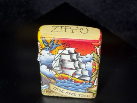 Zippo Çakmak 49532-089045 49352 Nautical Tattoo Design