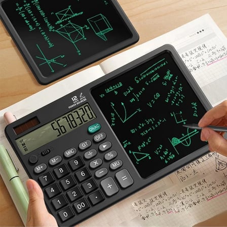 Dijital Hesap Makinesi, 7 İnç LCD Not Defteri Ekranlı, Sessiz Tuşlu, Taşınabilir Yazı Pedi,Öğrenci, Okul ve Ofis İçin