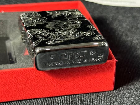 Orijinal 2024 Zippo Çakmak 167 Dragon Phoenix Design Armor 360 