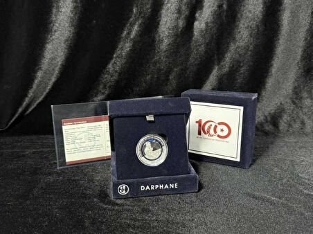 Darphane Büyük Taarruz’un 100. Yılı – Mavi Işıklı Kadife Kutulu Gümüş Hatıra Para