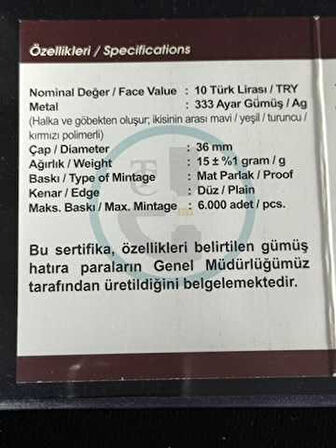 Darphane Büyük Taarruz’un 100. Yılı – Mavi Işıklı Kadife Kutulu Gümüş Hatıra Para