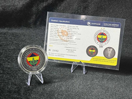 Fenerbahçe Beko 2025 Turkish Airlines EuroLeague Şampiyonluk Hatıra Parası – Sertifikalı, Sınırlı Ba