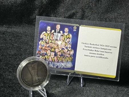 Fenerbahçe Beko 2025 Turkish Airlines EuroLeague Şampiyonluk Hatıra Parası – Sertifikalı, Sınırlı Ba