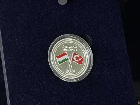 Darphane – 2024 Türk–Macar Kültür Yılı Gümüş Hatıra Sikkesi (Ahşap Kutulu, Sertifikalı)