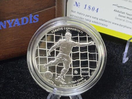 Darphane – Lefter Küçükandonyadis Türk Spor İnsanları Serisi No:3 Gümüş Hatıra Sikkesi Özel Ahşap Ku
