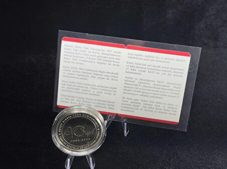 DARPHANE KKTC'nin Kuruluşunun 40. Yılı Gümüş Hatıra Sikkesi