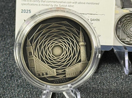 DARPHANE ERZURUM ULU CAMİİ – CAMİLER SERİSİ NO:5  925 AYAR GÜMÜŞ HATIRA SİKKESİ 