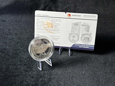 DARPHANE İSTANBUL TEKNİK ÜNİVERSİTESİ 250. YIL GÜMÜŞ HATIRA SİKKESİ