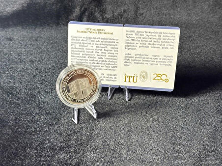 DARPHANE İSTANBUL TEKNİK ÜNİVERSİTESİ 250. YIL GÜMÜŞ HATIRA SİKKESİ
