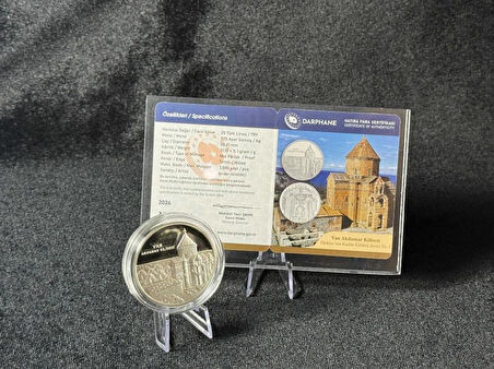 DARPHANE VAN AKDAMAR KİLİSESİ TÜRKİYE’NİN KADİM KÜLTÜRÜ SERİSİ NO:3 925 AYAR GÜMÜŞ HATIRA SİKKESİ