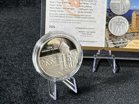 DARPHANE VAN AKDAMAR KİLİSESİ TÜRKİYE’NİN KADİM KÜLTÜRÜ SERİSİ NO:3 925 AYAR GÜMÜŞ HATIRA SİKKESİ
