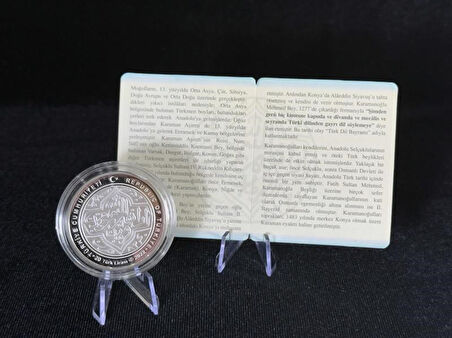 DARPHANE KARAMANOĞULLARI ANADOLU BEYLİKLERİ SERİSİ NO:3 GÜMÜŞ HATIRA SİKKESİ