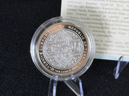 DARPHANE KARAMANOĞULLARI ANADOLU BEYLİKLERİ SERİSİ NO:3 GÜMÜŞ HATIRA SİKKESİ