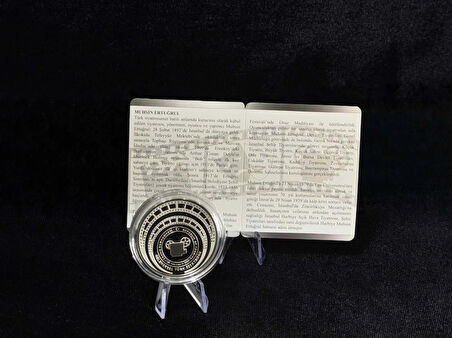 Muhsin Ertuğrul – Geleneksel Türk Tiyatrosu Serisi No:6 Gümüş Hatıra Sikkesi (Darphane, 925 Ayar, Pr