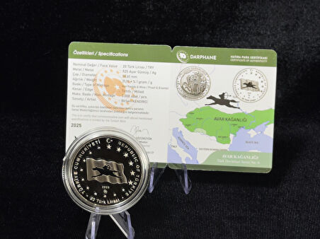 Darphane Avar Kağanlığı – Türk Devletleri Serisi No:6 Gümüş Sikke Hatıra Para (925 Ayar, Proof / Min