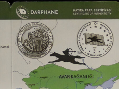 Darphane Avar Kağanlığı – Türk Devletleri Serisi No:6 Gümüş Sikke Hatıra Para (925 Ayar, Proof / Min
