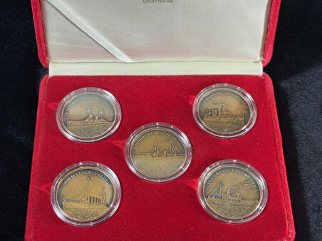 Darphane 2015 Çanakkale Zaferi'nde Türk Donanması - Bronz Sikke Hatıra Para Seti Kutulu Sertifikalı