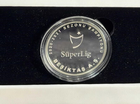 2021 Beşiktaş 16.Şampiyonluk Süper Lig Şampiyonluğu Özel Hatıra Para Bronz Gümüş Sikke Seti (Darphan